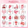 36 Pcs Valentine's Day Hanging Swirl Decorations Set,Happy Valentines Day Party Hanging Love Heart Foil Ceiling Swirl Decorations for Wedding