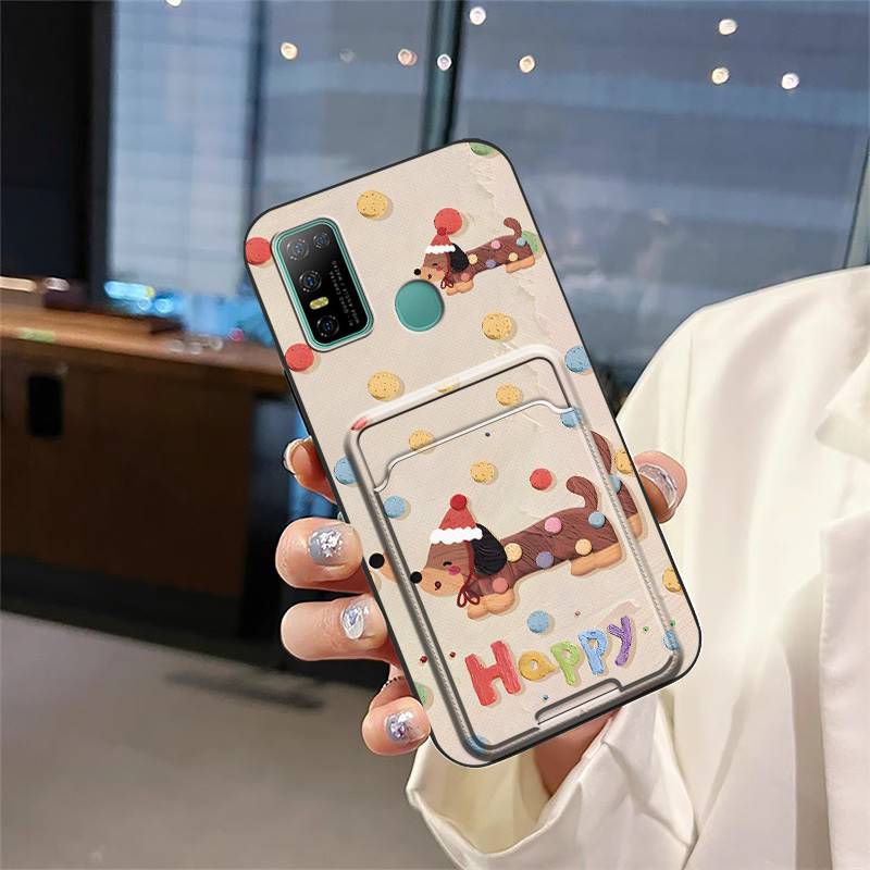 Cover Cartoon Phone Case For Doogee N30 Silicone Card Slot Cute Anti-knock Card Sleeve Fashion Design Graffiti Soft Case