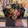 Retro flowers (2) Theme Automatic Umbrella Compact 8-Rib Design Sturdy Construction Durable Umbrella Stylish Accessory
