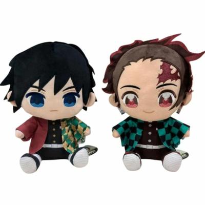 Убийца демонов: Плюшевая игрушка Kimetsu no Yaiba Сидячая БОЛЬШАЯ 1 - Гию Томиока и Танджиро Камадо (Набор из 2) - приблизительно. 25см