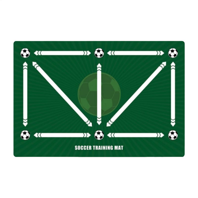 Мат для тренировок по футболу Футбольная тренировочная площадка для шагов Тренировочная площадка для отжиманий Футбольный мат для дриблинга резиновый Футбольная практика