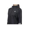 Adidas Wind.Rdy Hyperglam Полосатая куртка с капюшоном и длинными рукавами с логотипом Женская верхняя одежда Черный IS8036