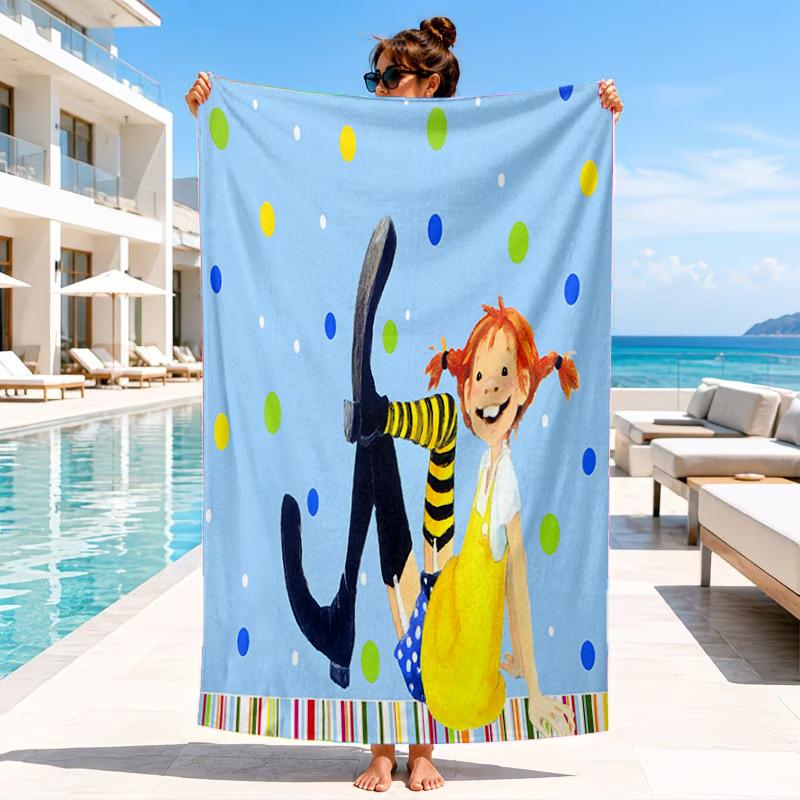 Pi-ppi And Horse Friendship Beach Towel, Microfiber Beach Towel, Perfect For Pool, Beach, Travel, Home Decor Beach Party Fan gifts