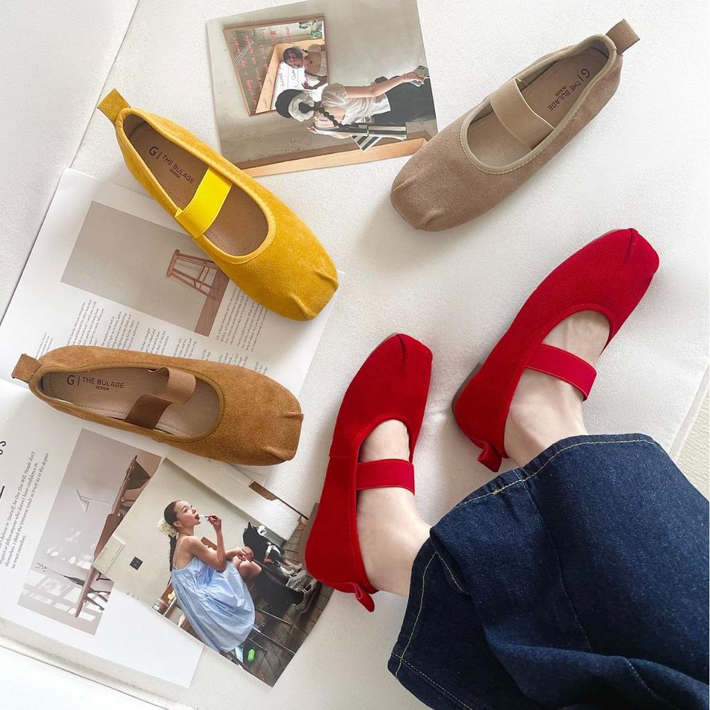 2025 Spring and Autumn New Fashion Versatile Flat Bottom Retro Little Red Single Shoes Fairy Shoes Summer Ballet