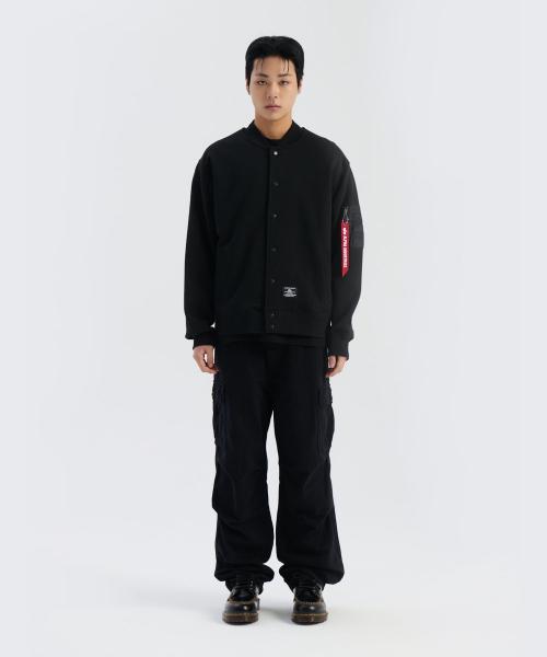 Куртка Alpha Industries Ma-1 с флисовой подкладкой Черная