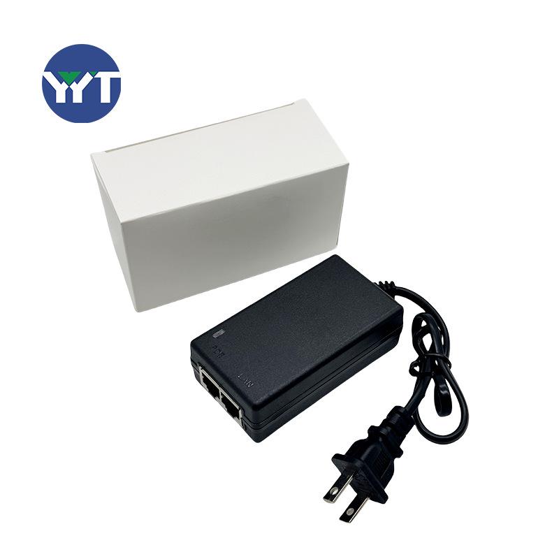 48V/0.5A & 24V/1A POE Power Adapter with Ethernet Cable for Wireless AP Bridge & Gigabit Surveillance Camera.