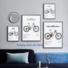 Роскошный горный велосипед Знаменитый велосипед Параметр Минималистичный постер Холст Живопись Настенные картины Декор для дома Комнаты Подарки для любителей велосипедов
