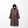 Women Hooded Long Puffer Jackets White Duck Down Autumn Winter Ultra Lightweight Keep Warm Coats