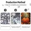 DIY Pearl and Diamond Painting Kit Autumn Pumpkin. suitable for beginners. fall harvest home wall decoration. handmade gift.