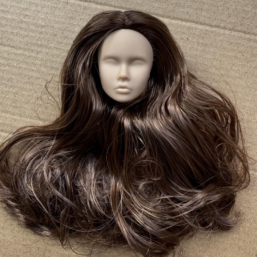 Голова куклы Poppy Blank Face Doll Heads DIY для тренировочного макияжа, лысая, масштаб 1/6, детали для рукоделия и изготовления кукол, кремовый, белый, бежевый тон кожи.