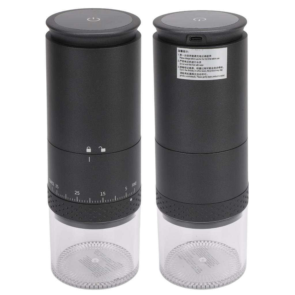 One Touch Coffee Grinder 110ml Powder Capacity Removable Chamber 38 Speeds USB Rechargeable Coffee Grounder Mill