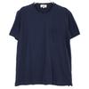 HERMES 20Stainless Steel 01-5773 Cotton Crew Neck Short Sleeve Pocket Top tops L NavyUsed