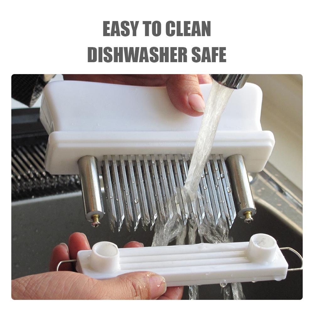 Meat Tenderizer with 48 Stainless Steel Needle Blades Meat Tenderizing and Marinate Tool Kitchen