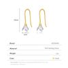 MODIAN 925 Sterling Silver Flowers Lily Charm Drop Earrings Trendy 2 Color Original Design Dangle Earrings For Women Jewelry