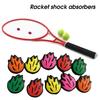 4Pcs Tennis Racquet String Dampener Flame Shape Silica Gel Training Exercise Tennis Racket Shock Absorber for Tennis Players