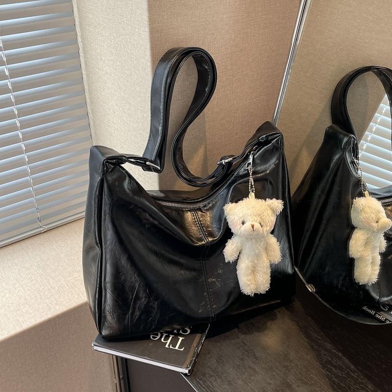 Низкопрофильный дизайн, мягкая кожа, большая вместительная сумка через плечо, новинка 2024 года, модная универсальная повседневная сумка на плечо для путешествий