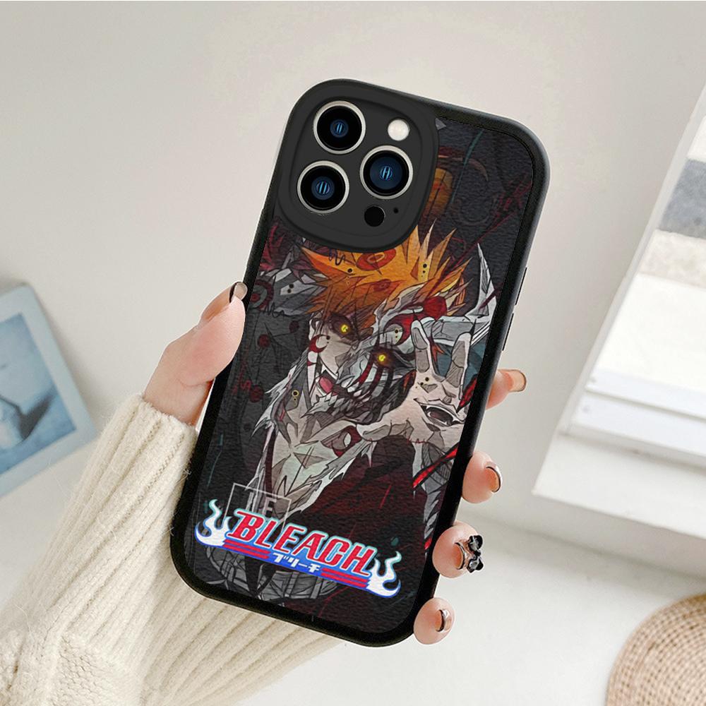 Чехол для телефона из японского аниме BLEACH Grim Reaper Kurosaki Ichigo для Iphone 14 13 11 12 Pro MAX MiNi 7 8 plus X XS XR, чехлы из овечьей кожи