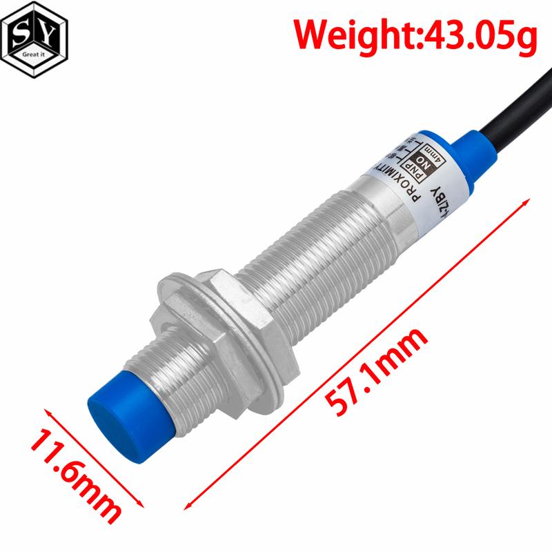1pcs LJ12A3-4-Z/BX & LJ12A3-4-Z/BY Inductive Proximity Sensor: NPN Output, DC 6-36V – Compatible for Arduino