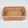 Woven Storage Basket Handmade Rattan Toys Storage Boxes Kitchen Wicker Bread Box Square Fruit Plate Trays Organizer Home Decor