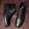 Genuine Leather Mens Boots Casual Business Oxford Shoes Male Adult Fall Winter Fashion Warm Outdoor Snow Shoes Dress Basic Boots