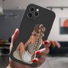 Для Iphone 13 11 12 14 Pro Max Mini Xs Xr 14plus черный чехол на высоком каблуке для девочек, модная женская мода, популярный силиконовый защитный чехол