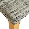 Garden Bench 80 cm Poly Rattan Gray