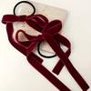 Bow Hair Rope Scrunchies Long Satin Ribbon Bow Elastic Hair Tie Ropes Satin Silky Bow Hair Ties French Bowknot Bands Rope Ponytail Holder Accessories