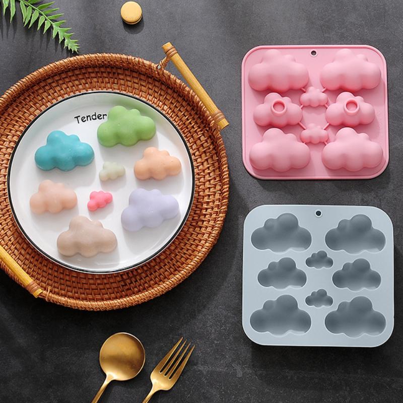 Форма для выпечки шоколада в виде облака разных размеров, силиконовая форма в виде геометрического кубика льда, конфет, печенья, желе, декора торта, мыла, свечей, подарков