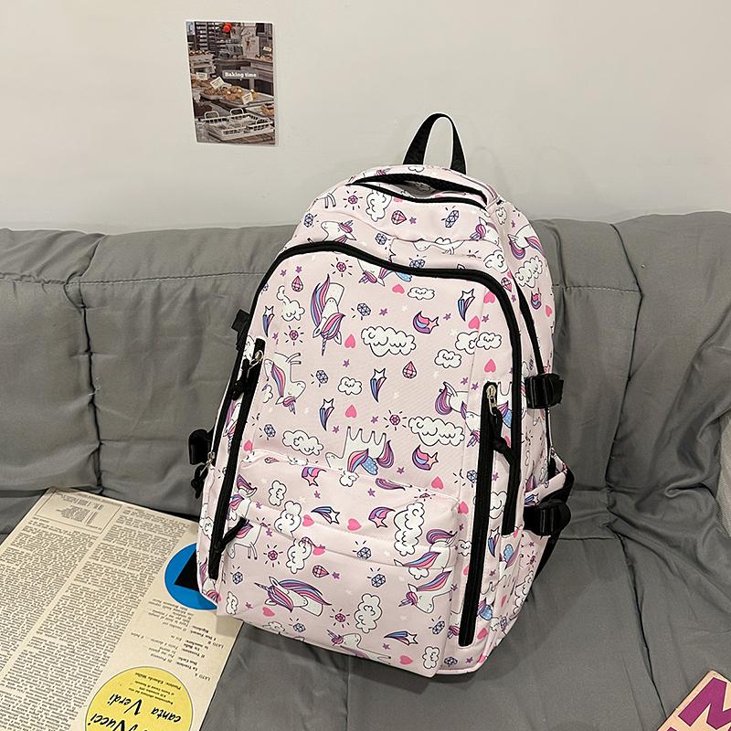 Рюкзак с принтом граффити большой емкости для школьников младших классов, школьная сумка для путешествий на открытом воздухе