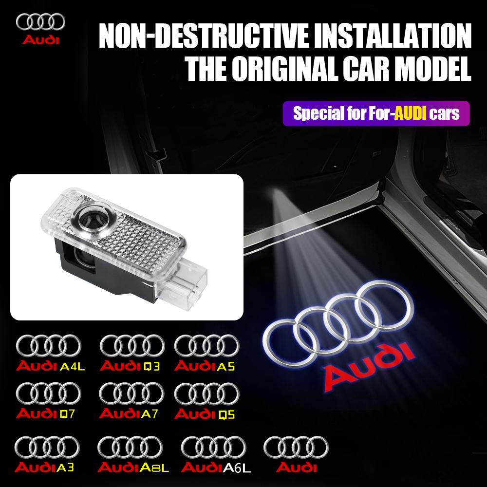 LED Car Door Logo Welcome Lights Laser Projector Lamp For s1 Sline S3 S4 S5 S6 S7 RS Q7 Q5 Q3 A4 B8 8P A3 A6 C7 A5 A6L Quattro