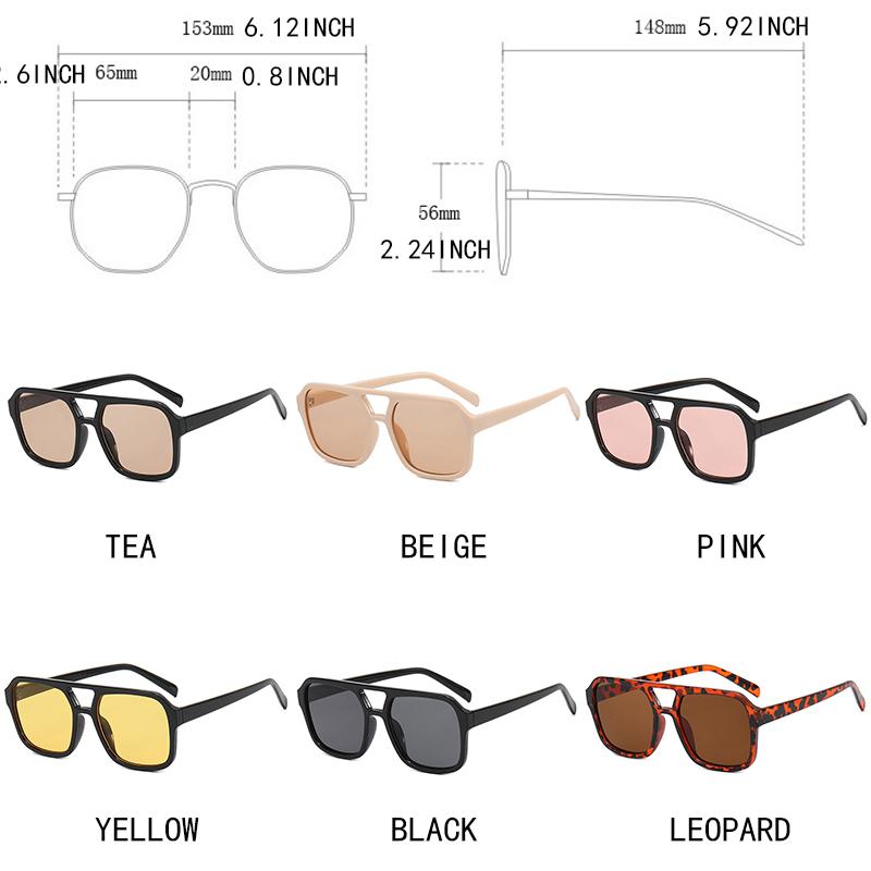 Hip-hop Sunglasses New Double-beam Frame Sunglasses Trend Women's Glasses Men's Sunglasses