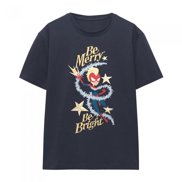 Captain Marvel Womens/Ladies Be Merry Be Bright T-Shirt