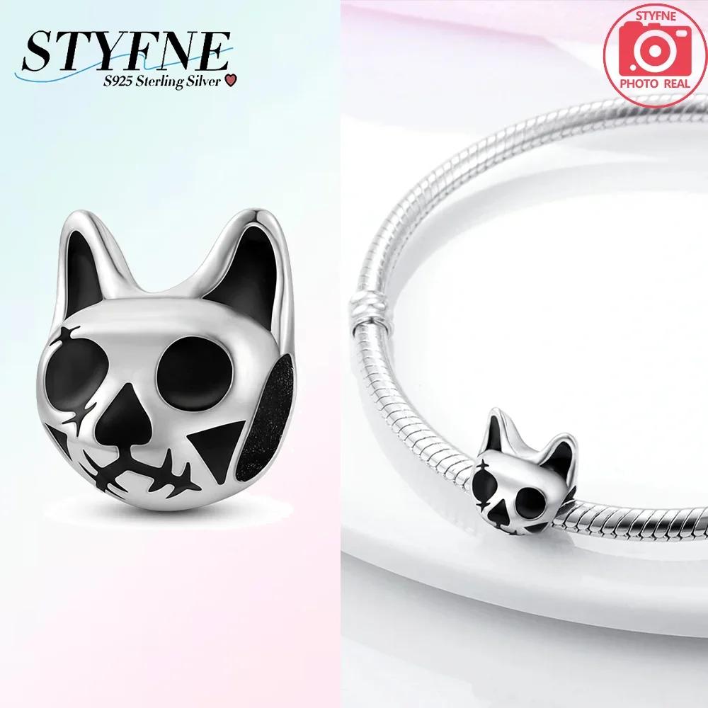 Anniversary Charms Copper Colored Zircon Skull Cat Heart Rose Beads Night Elf Pendants Fit Snake Chain Bracelet Diy Jewelry