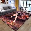 Demon Slayer Art Print Floor Mat Living Room Game Room Carpet Camping Picnic Mat Doormat Floor Mats Anime Room Decor Area Rug