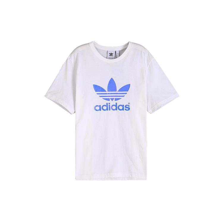 adidas Мужская футболка Originals Trefoil Белая С круглым вырезом Умеренный прямой крой DP8570