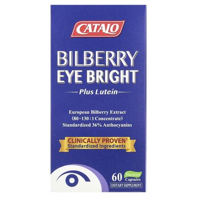 CATALO, Bilberry Eye Bright Plus Lutein, 60 растительных капсул