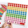 Kids' Educational Wooden 100-Board: Math Learning Blocks for Addition & Subtraction, First Grade Teaching Aid