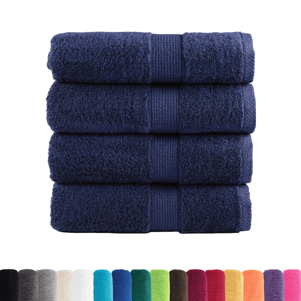 Premium Wash Cloths SOLUND 4 pcs Navy Blue 30 x 30 cm 600 g m²