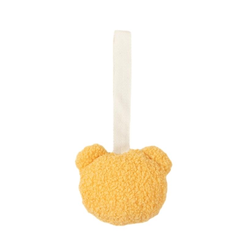 Baby Pacifier Holder with Bear Pendant Newborn Pacifier Clip Plush Teether Pendant Safe & Durable Pacifier Pendant Decor
