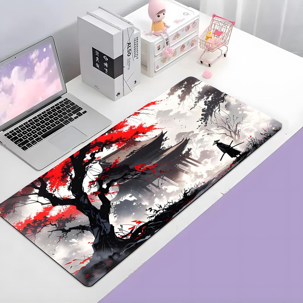 Character Brave Ssamurai Warrior Mouse Pad Large Gaming Mousepad With Thick Stitched Edge Nonslip Desk Mat