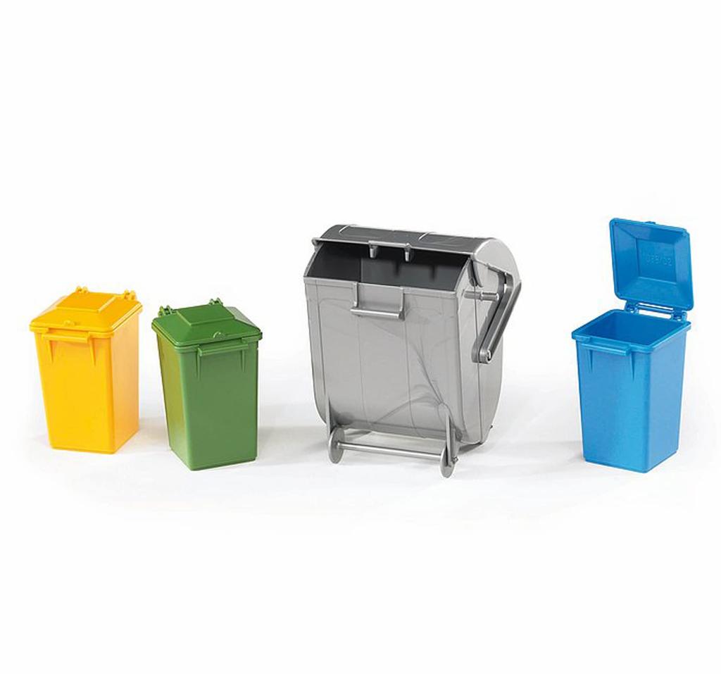 Bruder Trash Can Set 15.5 X 11.5 X 17 Cm BR02607 ABS 146 Ages 3 and Up
