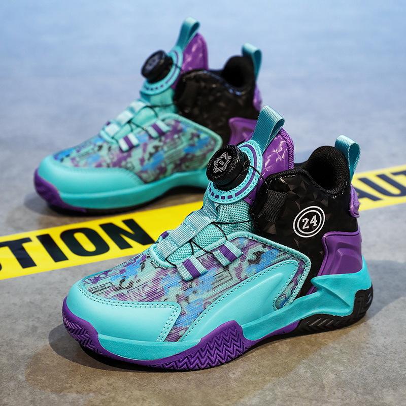 Children's shock-absorbing and wear-resistant basketball shoes2026New spring collection of soft-soled athletic shoes for boys, suitable for training