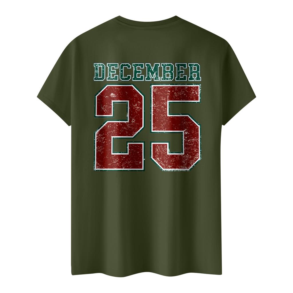 Women's Casual Printed T-Shirt Round Neck Pullover Short Sleeve Top