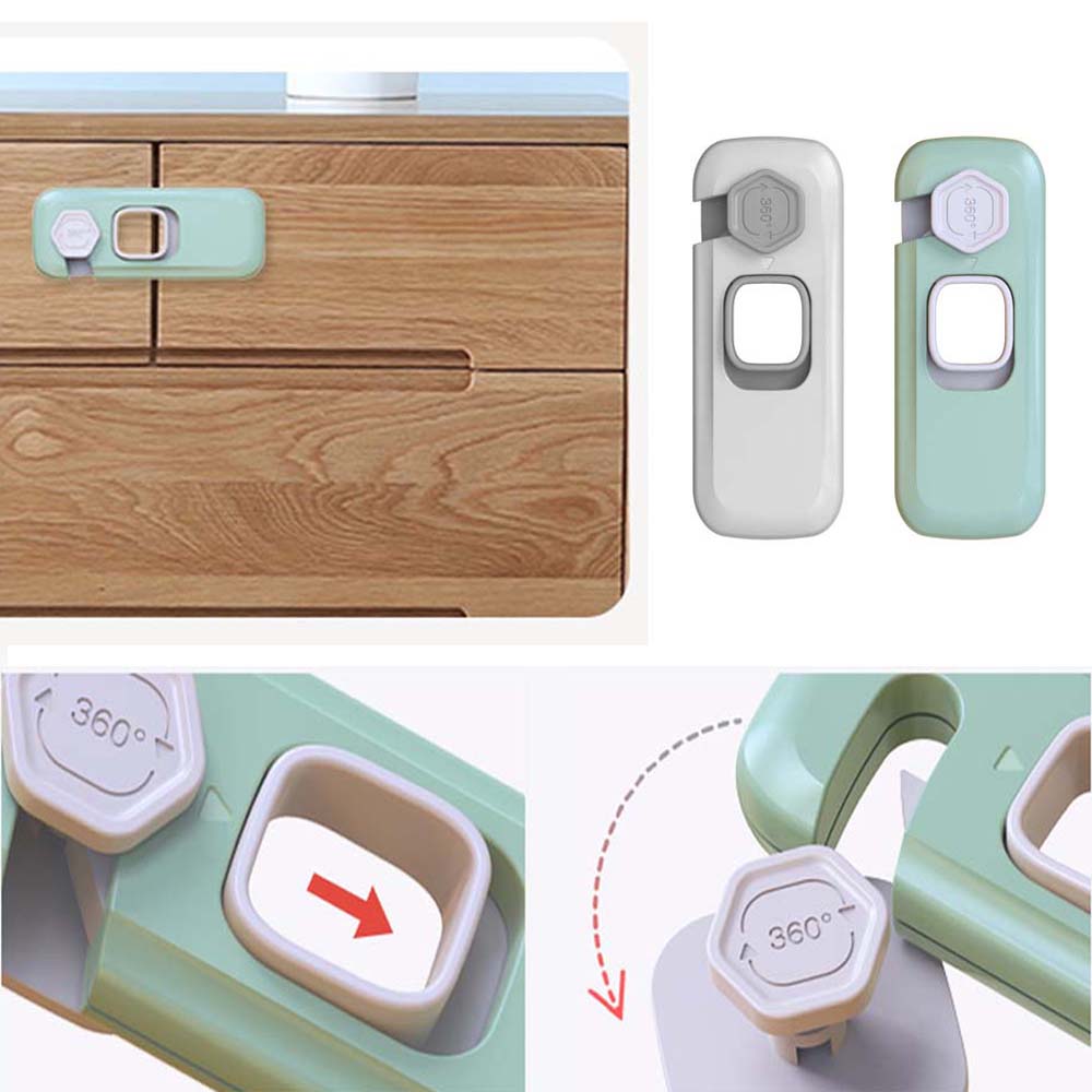 Refrigerator Freezer Cabinet Drawer Closing Buckle Child Safety Lock Door Locks Housing Safety