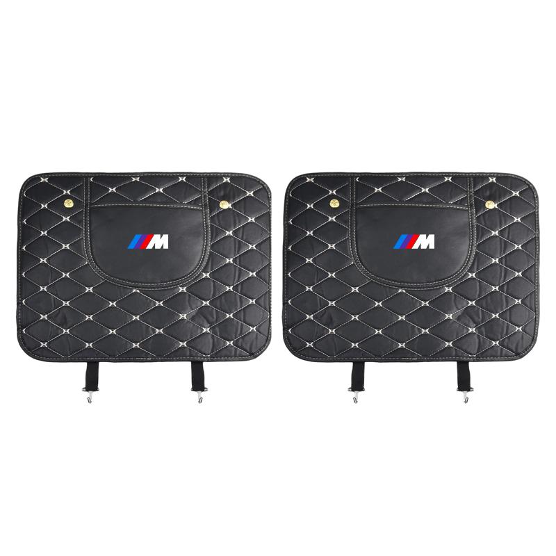 M ЛОГОТИП Автомобильные защитные коврики от ударов ногами PU Кожа Защитная накладка на спинку автосиденья для BMW M X6 X1 X2 X3 X4 X5 X7 E46 E39 E90 E36 E60 E34 E30 F30 E71 F10 F10 E34 E92