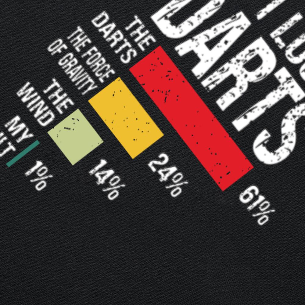 Почему я проигрываю в дартс Смешные футболки для игроков в дартс Летняя графическая уличная одежда Футболка с коротким рукавом Подарки на день рождения Мужская одежда