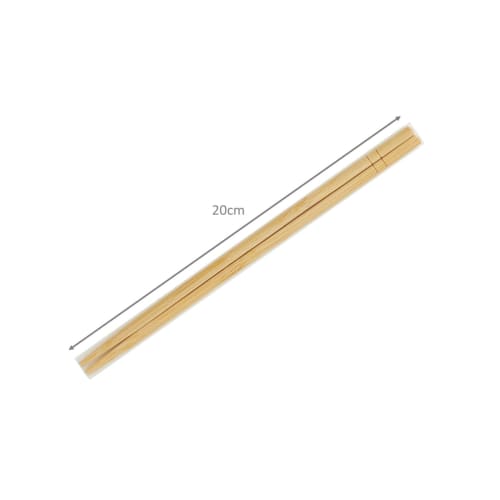 Yanagi Products Disposable Bamboo Chopsticks, No-Split, 20cm, with Toothpick Included, Pack of 100, Individually Wrapped, Commercial Use, PK-009