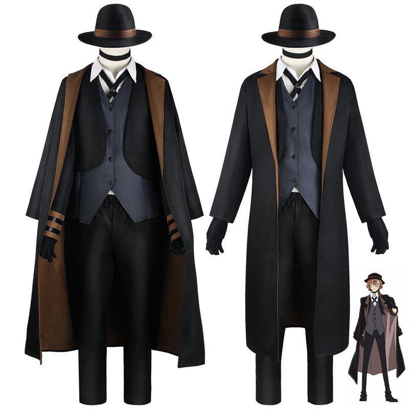 Хэллоуин Косплей Костюм Bungo Stray Dogs Накахара Чуя Косплей Двумерный Аниме Косплей Сценический Костюм