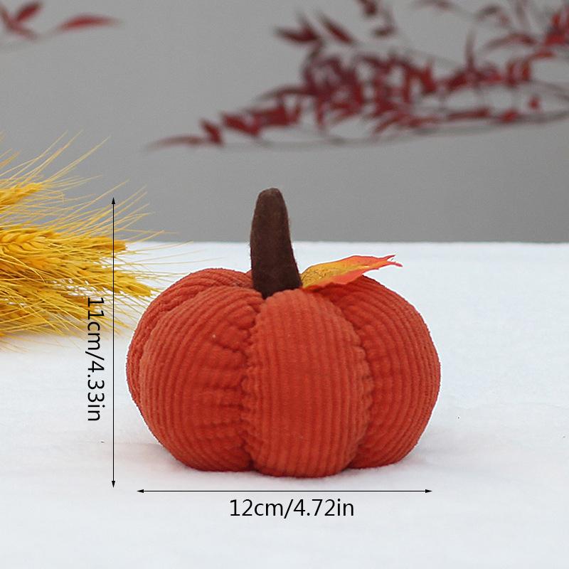 4/5/6in PP Cotton Filled Fabric Pumpkin Corduroy Cloth Pumpkin Soft Funny Pumpkin Plush Toys