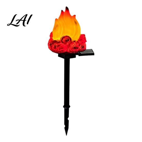 Landscape Lighting for Garden Solar Flame Light Waterproof LED Torch Light with Stake Eco Friendly Powered Lamps Outdoor Bonfire Walkway Courtyard